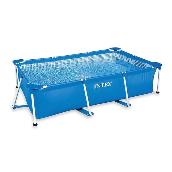 Intex 28271EH 8.5 ft. x 5.3 ft. x 2.13 ft. Rectangular Frame Above Ground Swimming Pool, Blue - 1