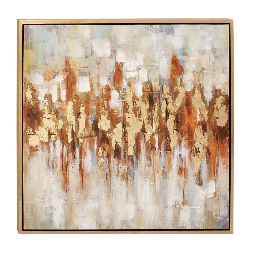 Motivational Abstract Quote Canvas Art for Kids' Nursery, 39" Gold Frame