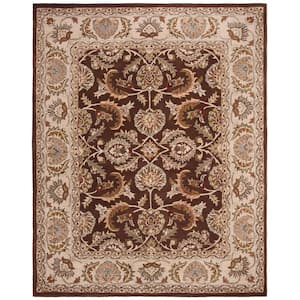 Heritage Brown/Ivory 4 ft. x 6 ft. Border Area Rug