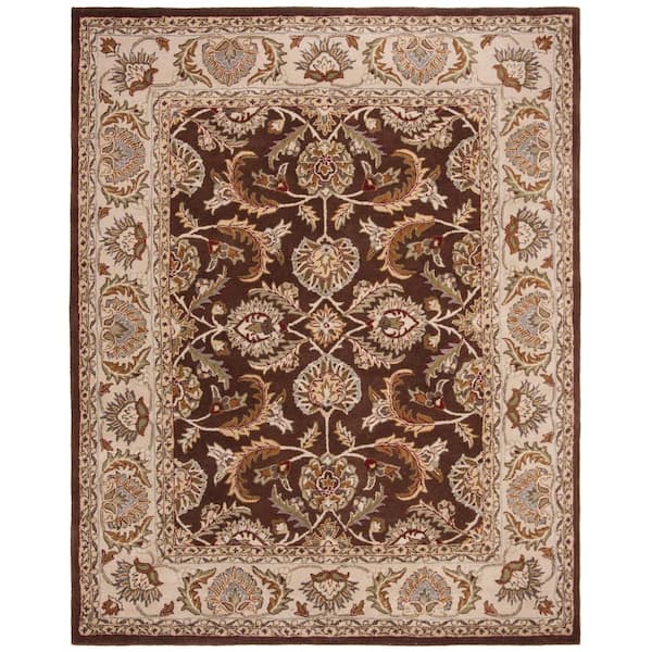 SAFAVIEH Heritage Brown/Ivory 4 ft. x 6 ft. Border Area Rug