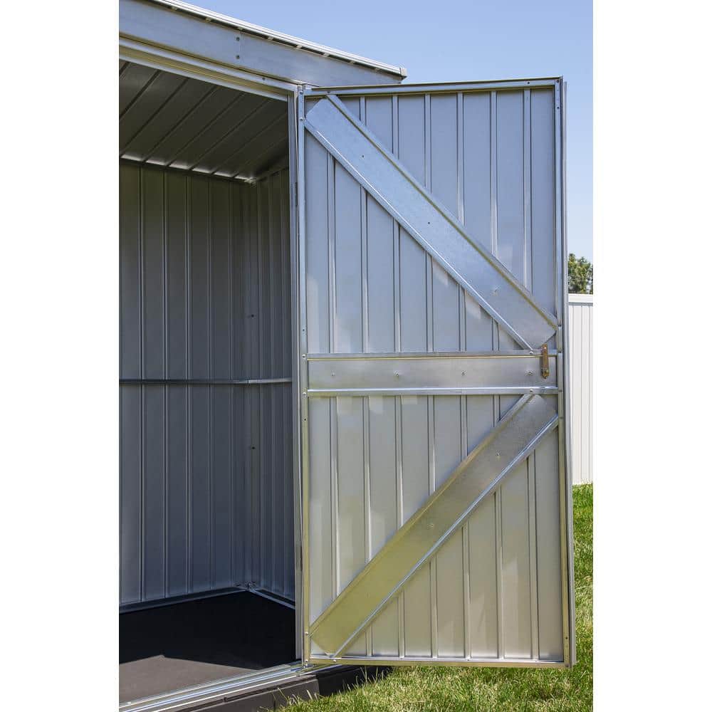 Elite 10 ft. x 4 ft. Silver Galvalume Steel Storage Shed Kit
