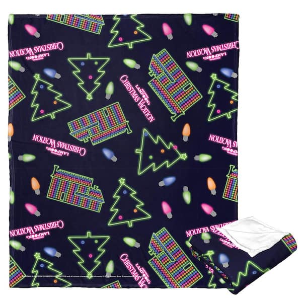THE NORTHWEST GROUP Wb National Lampoon's Christmas Vacation Neon Christmas Lights Silk Touch Multi-Colored Throw