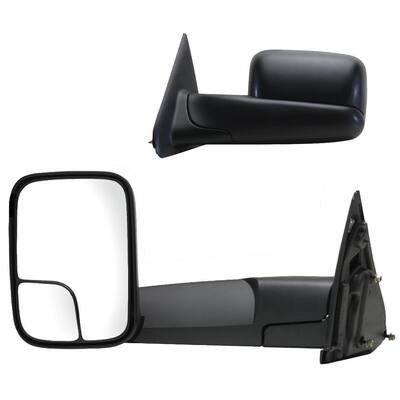 Towing Mirror Set for 02-08 Dodge Ram Pick-Up 1500 03-09 2500/3500 Spot Mirror Flip-Out Head Foldaway Pair