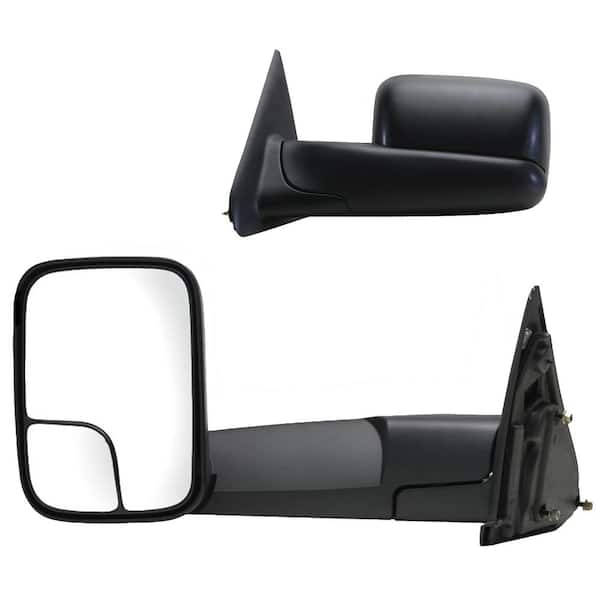Fit System Towing Mirror Set for 02-08 Dodge Ram Pick-Up 1500 03-09 2500/3500 Spot Mirror Flip-Out Head Foldaway Pair