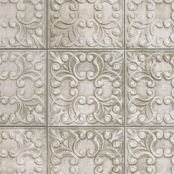 Victorian Tin Zinc 17 in. x 17 in. Porcelain Wall Tile (12.59 sq. ft./Case)