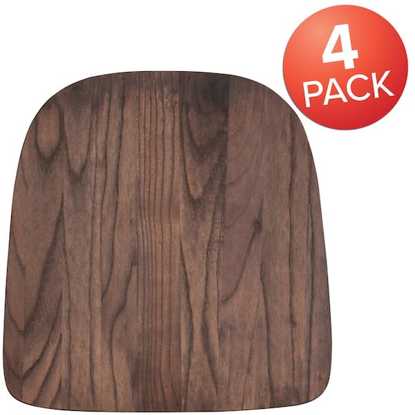 Carnegy Avenue Rustic Walnut Chair Pad Set of 4 CGA CH 249654 RU HD The Home Depot