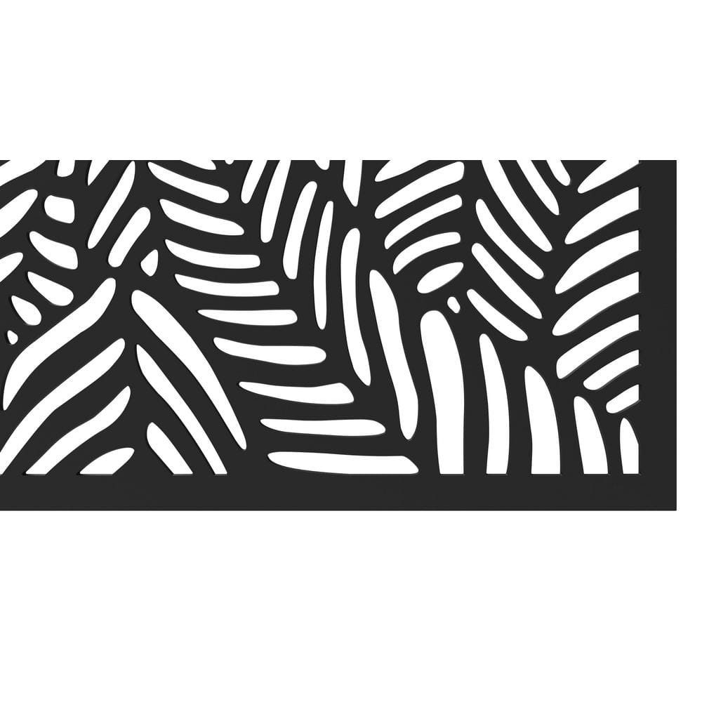 Tahiti Charcoal Recycled Polymer Decorative Privacy Panel, 48" x 24"