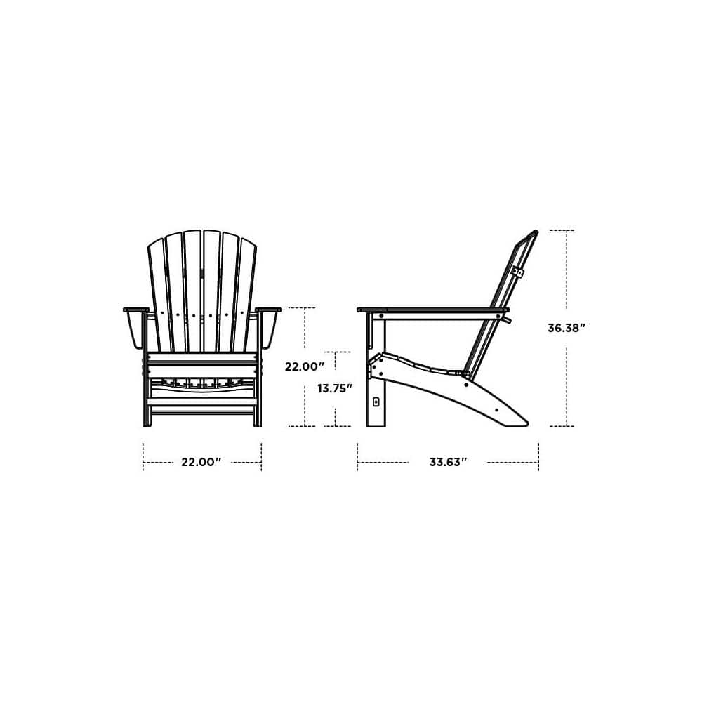 Sunset Red Polywood Adirondack Chair for Outdoor Relaxation