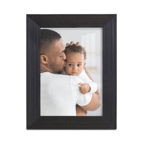 Wexford Home Grooved 3.5 in. x 5 in. Grey Picture Frame (Set of 2), Gray