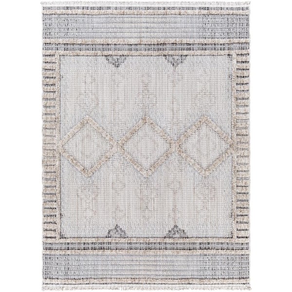 Livabliss Pearson Gray/Beige Tribal 9 ft. x 12 ft. Indoor Area Rug