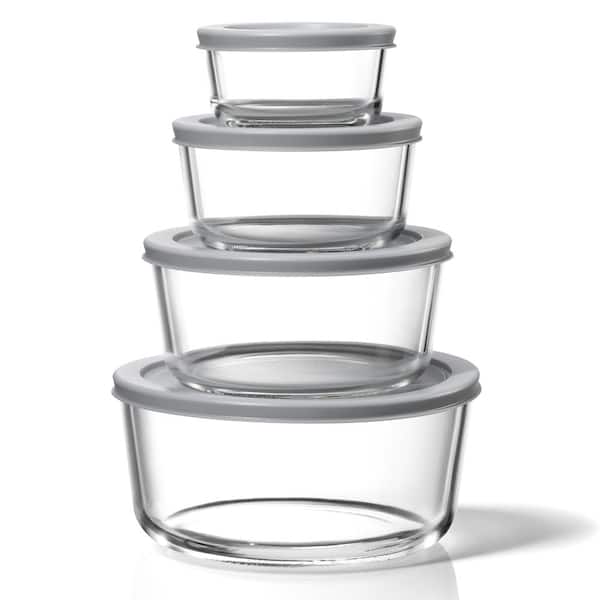 Sorbus 4 Pack Glass Meal Prep & Food Storage Containers with Airtight Lids, Freezer Meal Prep – Microwave & Freezer Safe