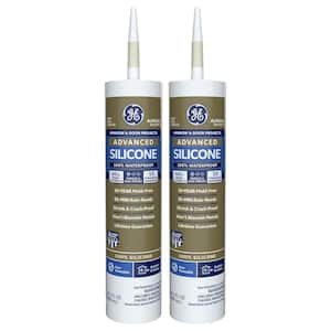Advanced Silicone 2 10.1 oz. Almond Exterior/Interior Window and Door Sealant (2-Pack)