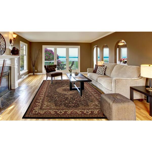 Persian Classics Isfahan Black 7 ft. x 10 ft. Area Rug