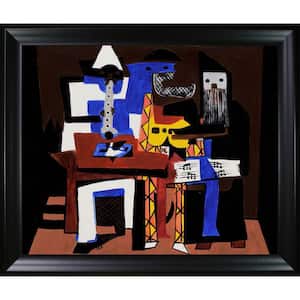 Three Musicians by Pablo Picasso Black Matte Framed People Oil Painting Art Print 25 in. x 29 in.