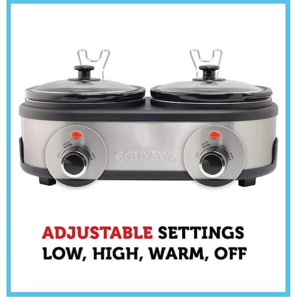 Brentwood Appliances 3.5 Qt. Stainless Steel Slow Cooker with Tempered  Glass Lid 985114779M - The Home Depot