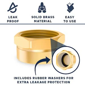 Brass Garden Hose and Faucet Caps, (4-Pack)