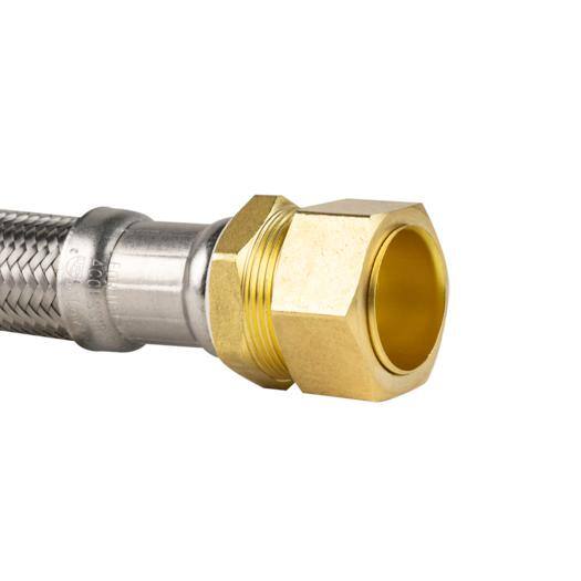 MroMax 4-Pack 3/4" Stainless Steel Faucet Connectors - 11.81" Corrugated Flexible Water Lines