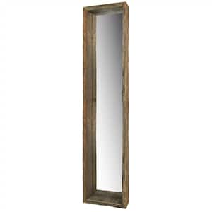 4 in. x 12 in. Classic Rectangle Framed Brown Vanity Mirror