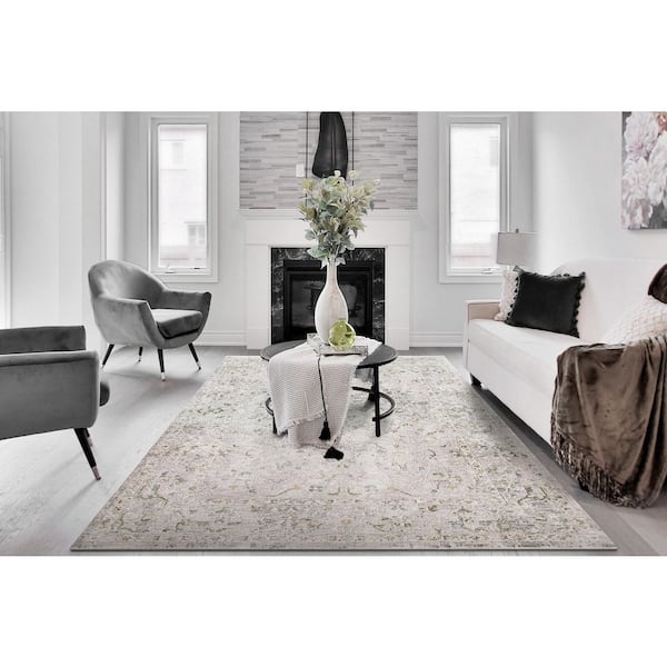 Skyler 9 ft. X 13 ft. Grey/Multi Abstract Indoor Area Rug