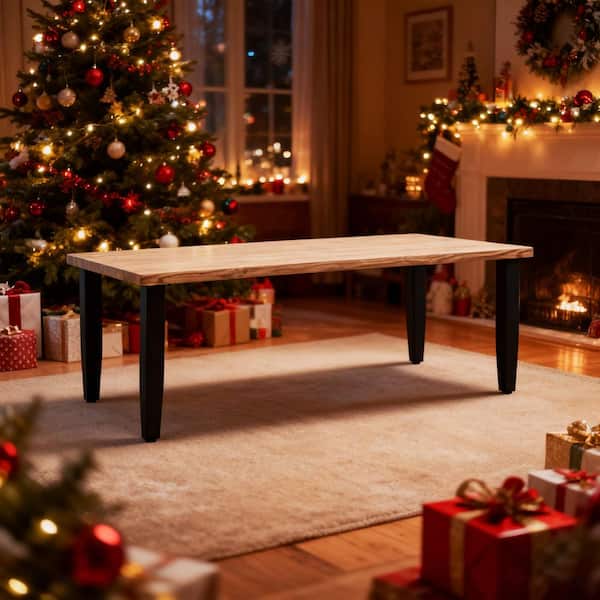 EAGLE PEAK Wood Grain Rectangular Outdoor Patio Coffee Table