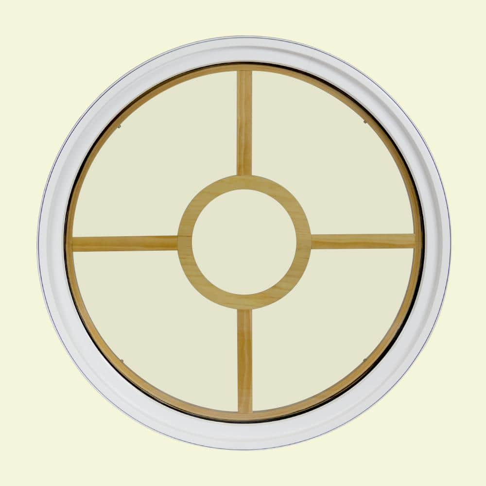 FrontLine 18 in. x 18 in. Round White 4-9/16 in. Jamb 2-1/4 in ...