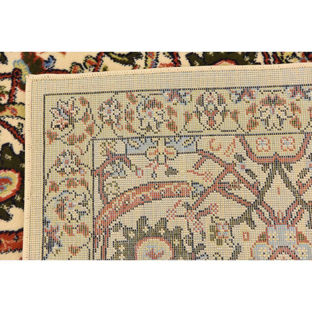 Espahan Cream Floral Synthetic 10 Ft Runner Rug