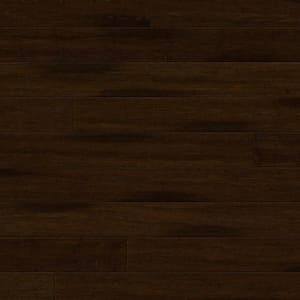 Hand Scraped Strand Woven Brown 1/2 in. T x 5-1/8 in. W x 72-7/8 in. L Solid Bamboo Flooring