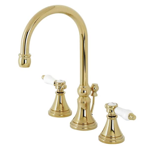Kingston Brass Bel-Air 8 in. Widespread 2-Handle Bathroom Faucet in Polished Brass