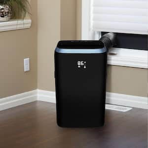 8,000 BTU Portable Air Conditioner Cools 400 Sq. Ft. with Dehumidifier and Fan in Black