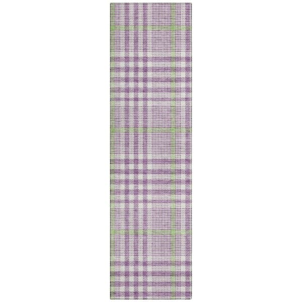 Addison Rugs Chantille Machine Washable Indoor/Outdoor Abstract ACN1054 Purple 2 ft. 3 in. x 7 ft. 6 in. Area Rug
