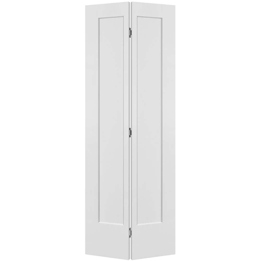 30 in. x 80 in. 1-Panel Lincoln Park Hollow Core Primed Molded Composite Bi-fold Door