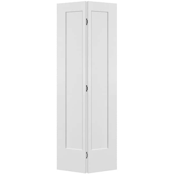 30 in. x 80 in. 1-Panel Lincoln Park Hollow Core Primed Molded Composite Bi-fold Door