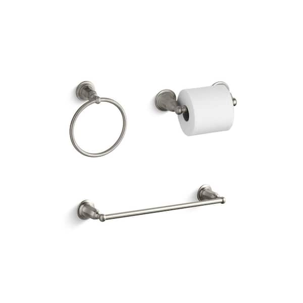 KOHLER Kelston 3-Piece Bath Hardware Set in Vibrant Brushed Nickel