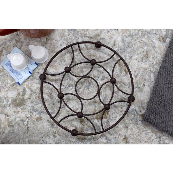 Grapes And Leaves Wrought Iron Trivet  Pot Rest