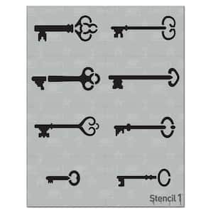 Skeleton Keys Stencil (8-Pack)