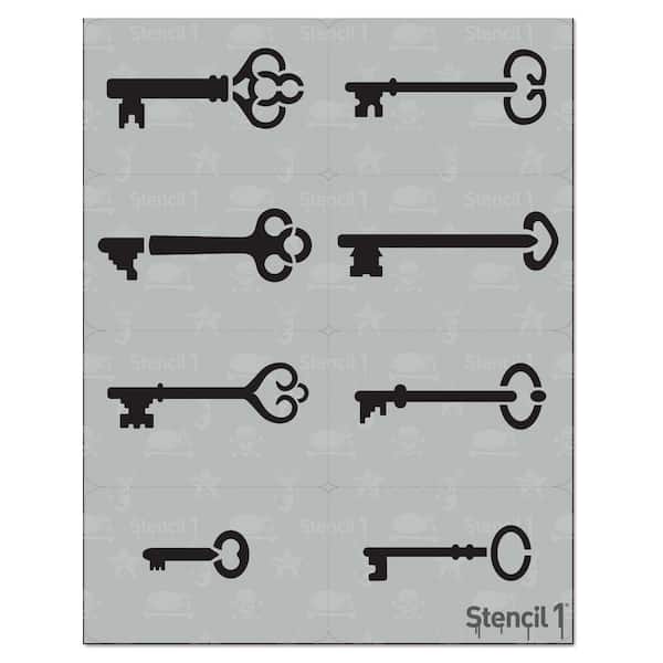 Stencil1 Skeleton Keys Stencil (8-Pack) S1_8P_11 - The Home Depot