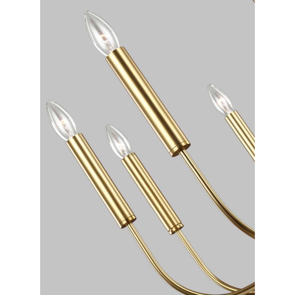 Brianna Elegant Burnished Brass 9-Light Chandelier by Ellen DeGeneres