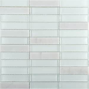 Illumina Flare Glossy 11.73 in. x 11.73 in. x 8mm Glass Mesh-Mounted Mosaic Tile (0.96 sq. ft.)