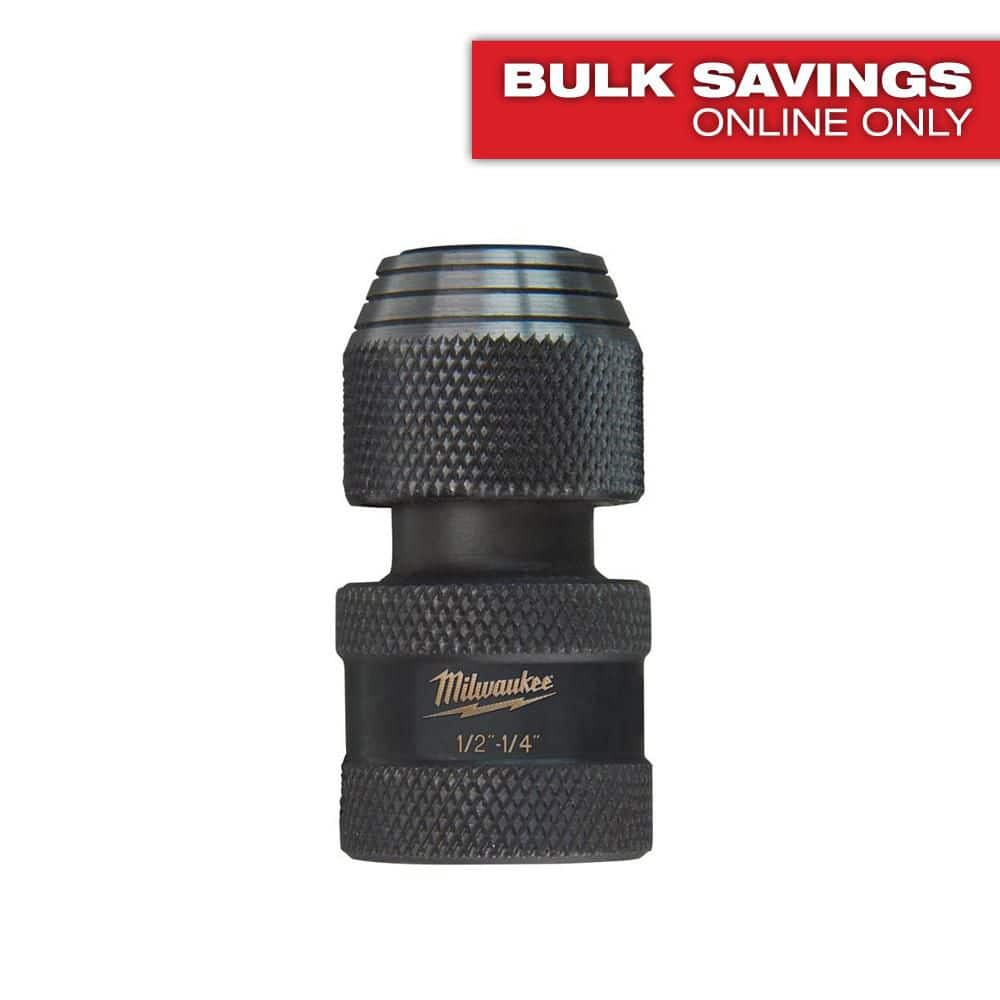 Milwaukee SHOCKWAVE 1/2 in. Square x 1/4 in. Hex Impact Adaptor 48
