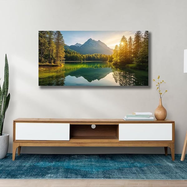Tree Pictures Wall Decor Green Wall Art Natural Landscape Painting