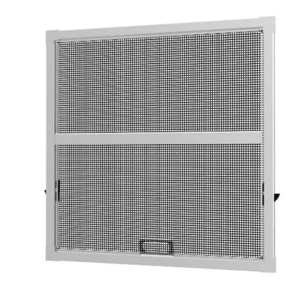 27.875 in. x 50.84375 in. White Aluminum Window Screen Compatible with Andersen 400 Narroline Double Hung