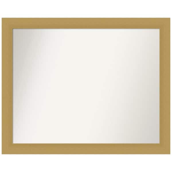Amanti Art Grace Brushed Gold 31.5 in. W x 25.5 in. H Rectangle Non-Beveled Framed Wall Mirror in Gold