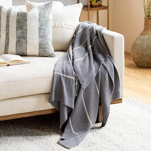 Brytha Medium Gray Throw Blanket