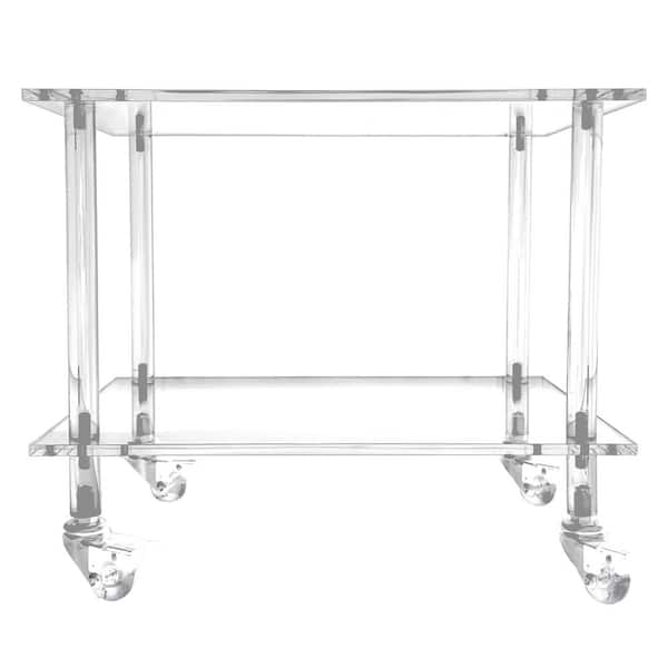 YIYIBYUS 2Tier Acrylic 4Wheeled Under Desk Printer Stand in Clear BGQHODV9WDFKH The Home Depot