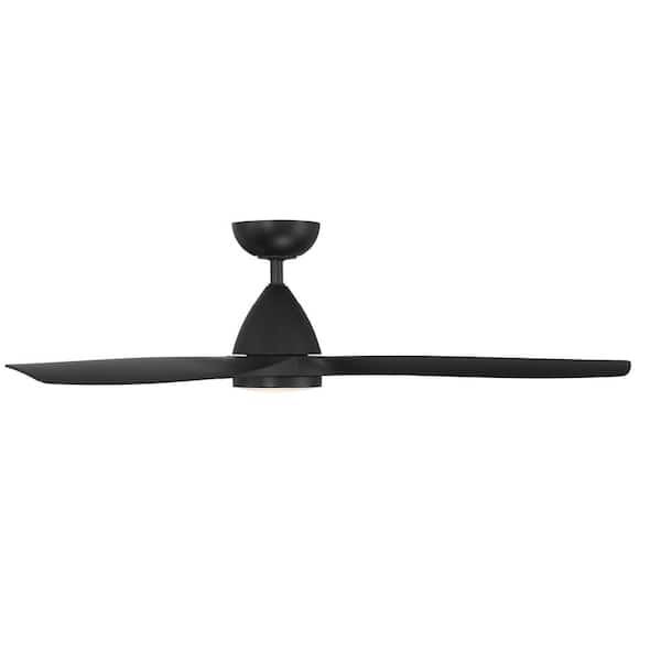Skylark 54 in. 3-Blade Smart Indoor/Outdoor Ceiling Fan in Matte Black 3000K Integrated LED and Remote Control