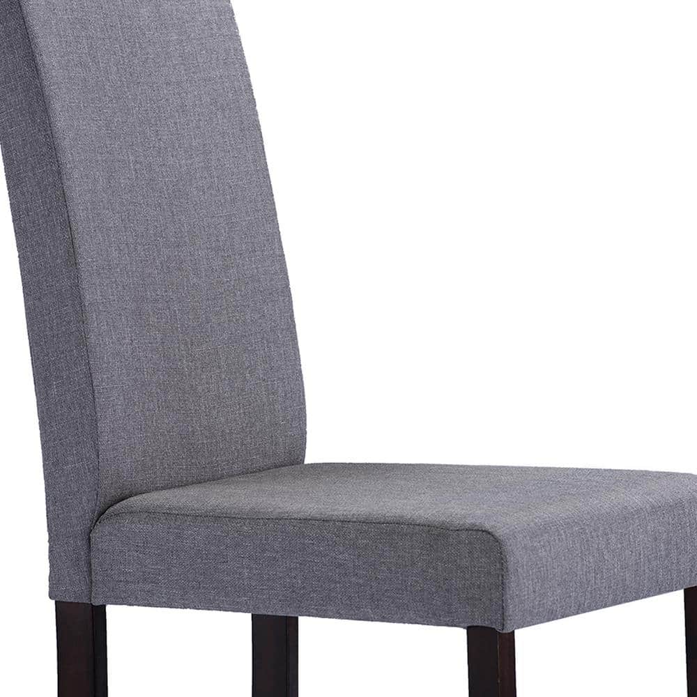 Andrew 5-Piece Dark Brown and Gray Wood Dining Set
