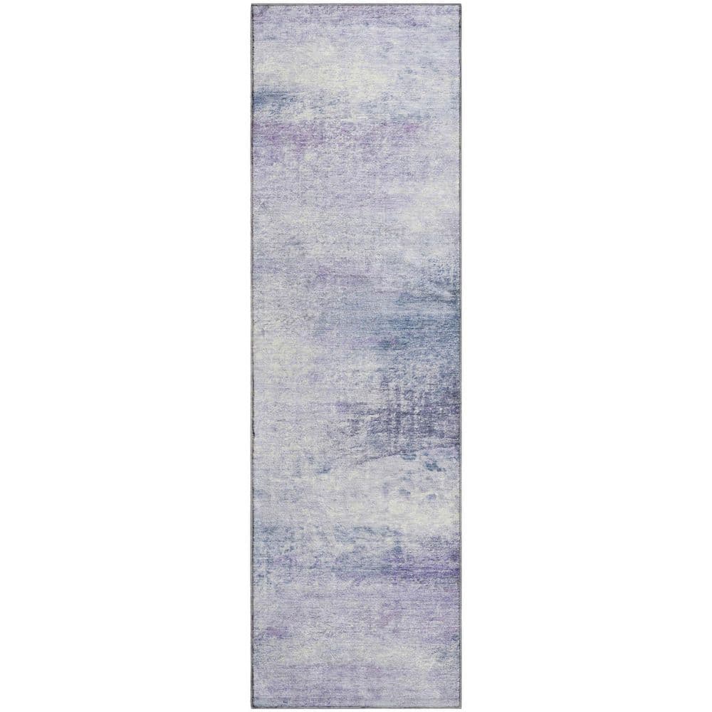 Mayfield Premium Machine Washable Abstract AMF2402 Lavender 2 ft. x 7 ft. Runner Rug price history on PriceWatchPro