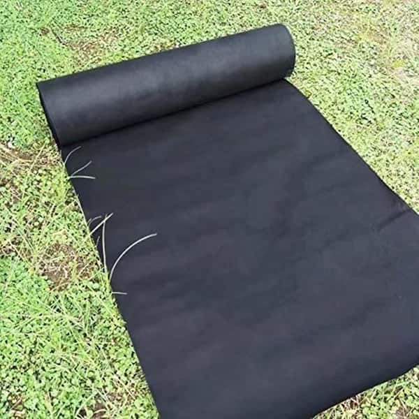 Agfabric 6 ft. x 25 ft. Heavy-Duty Driveway Gardening Mat Polypropylene Weed Barrier