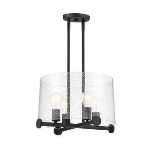 Matteson 4-Light Matte Black Pendant