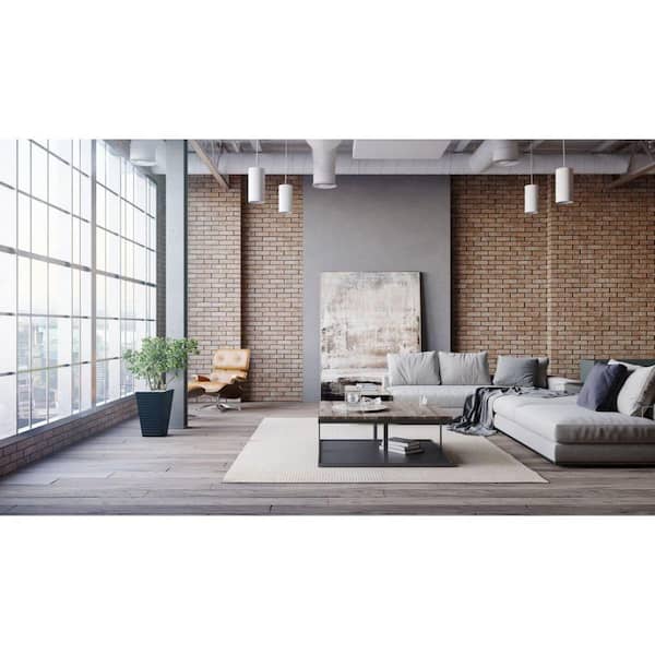 Cylinder Collection 6 in. 1-Light White Modern Outdoor Pendant Hanging Light